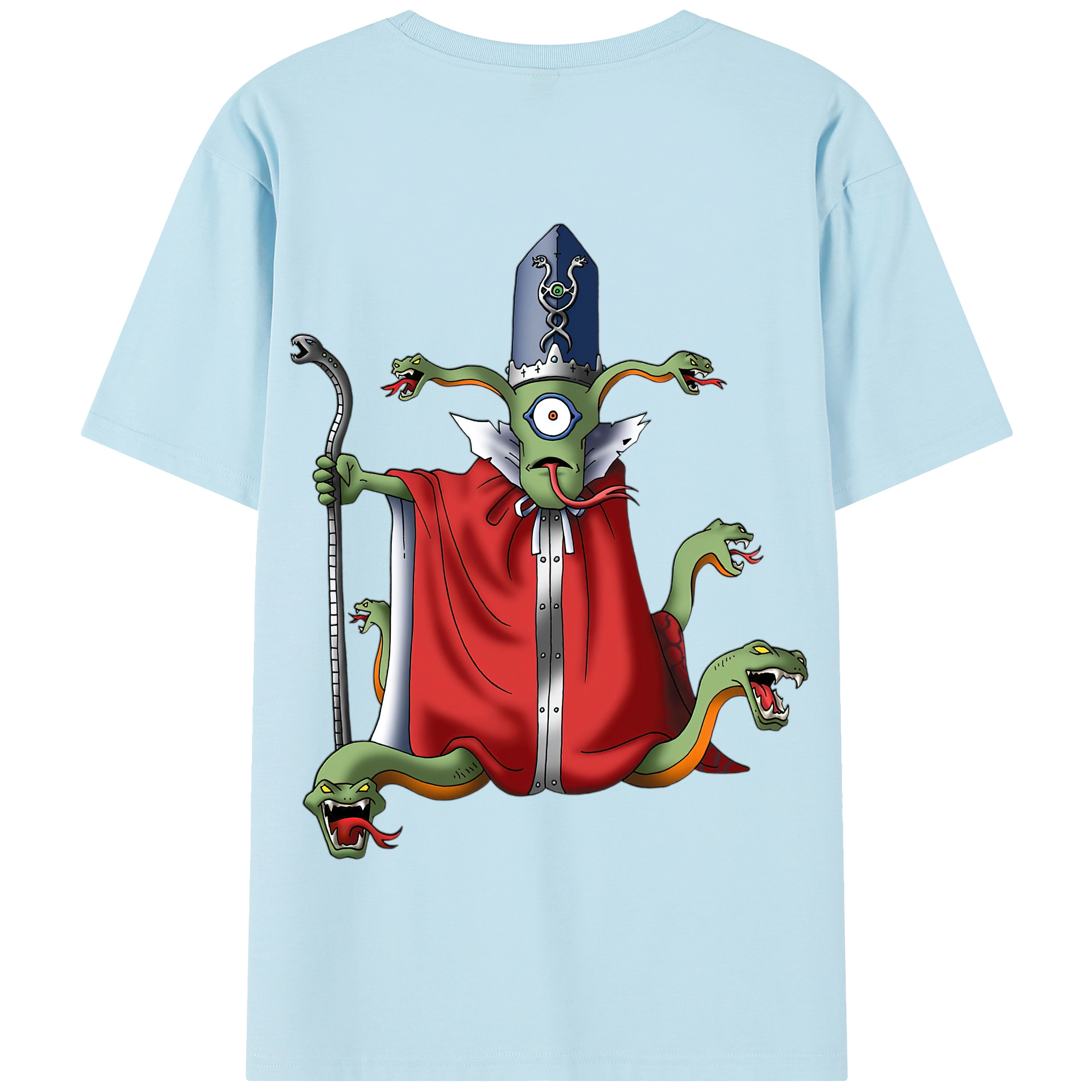 （画像用） ドラゴンクエスト Doragon Kuesuto Dragon Quest 綿100％半袖Tシャツ（背面プリント）